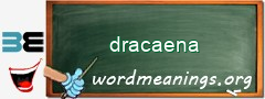 WordMeaning blackboard for dracaena